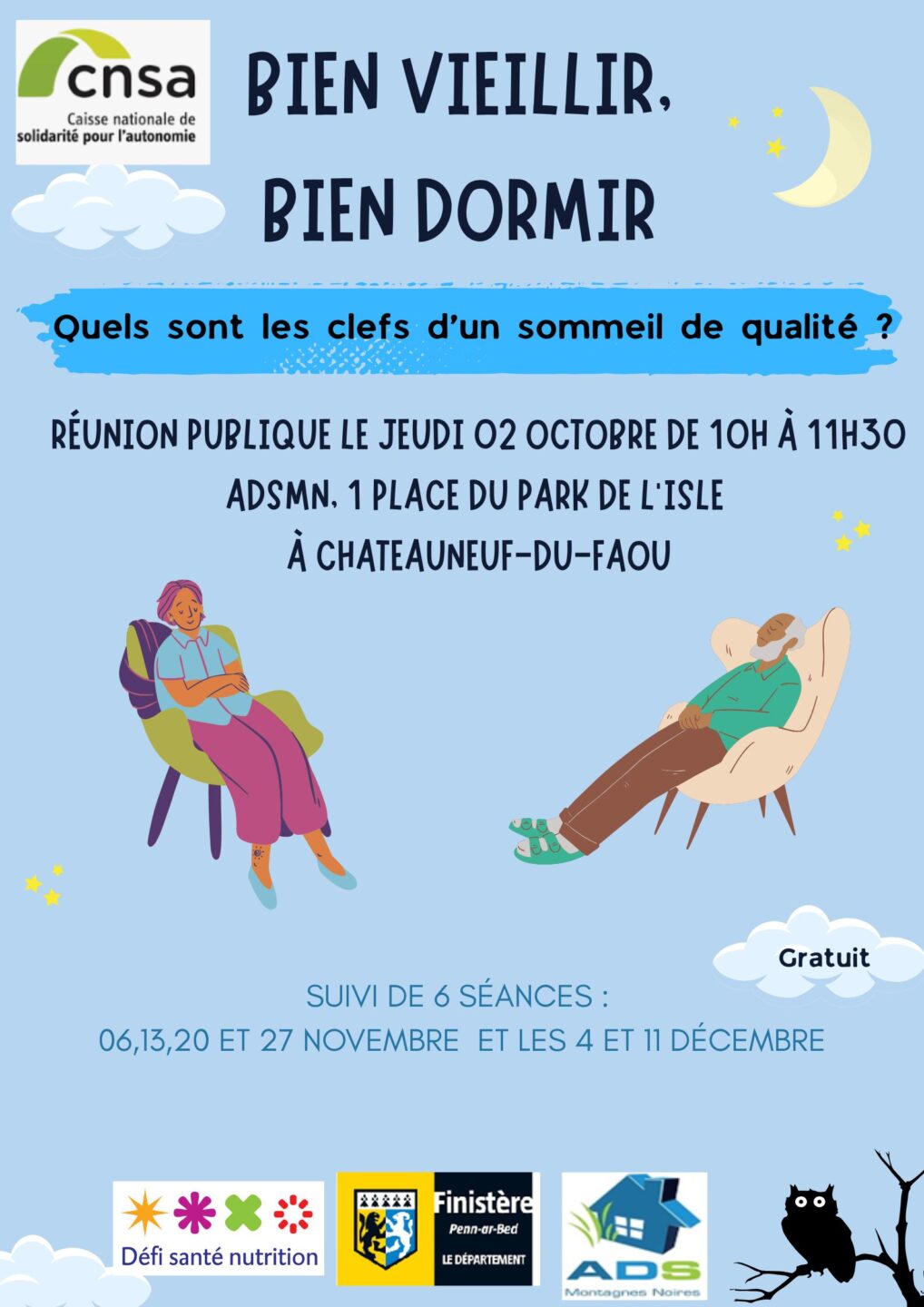 Bien vieillir bien dormir - Châteauneuf du Faou, Finistère